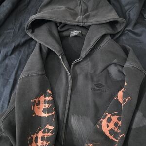 Balenciaga Metal Zip-Up Hoodie